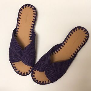 Carrie Forbes Raffia sandals, purple, size 39